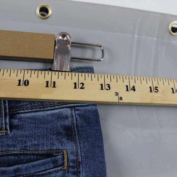 We The Free People Jeans 25 Dream Lover Flare Bell Bottoms Blue Boho Festival - Picture 10 of 16